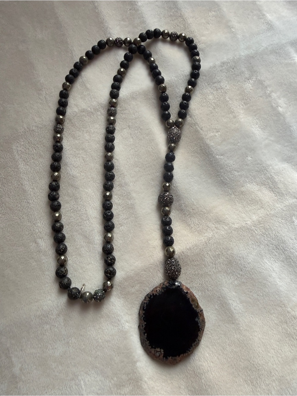 HipChik Beaded Pendant Stone Necklace
